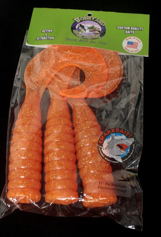 Boneyard Big Bone 11" Single Tail Grubs 3pk 4 Boneyard Big Bone 11" Single Tail Grubs 3pk - Image 2