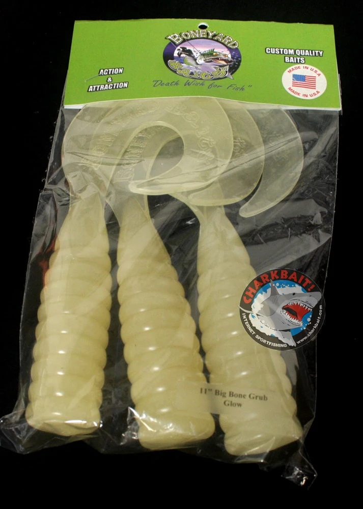 Boneyard Big Bone 11" Single Tail Grubs 3pk 5 Boneyard Big Bone 11" Single Tail Grubs 3pk - Image 3