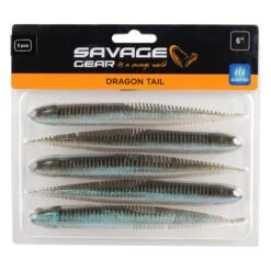 Savage Gear Dragontail Soft Baits -Angling Promotion Store SavageGear DragonTail ElectricShad 6in PKG 507926