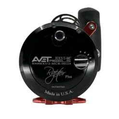Avet HX Raptor Plus 5/2 MC Two Speed Reels -Angling Promotion Store avet raptor plus hx red black side