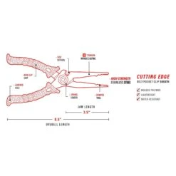 Bubba 8.5" Stainless Steel Fishing Pliers -Angling Promotion Store bubba stainless steel pliers 1099910 StainlessSteel 8.5inFishingPliers