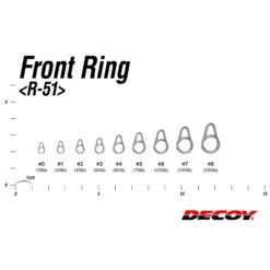 Decoy R-51 Front Ring Snaps 12 Decoy R-51 Front Ring Snaps -Angling Promotion Store decoy r 51 front ring snap size chart