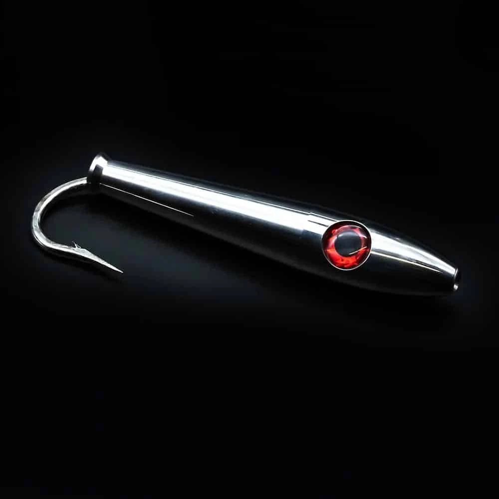 Red Eye Stainless Steel Tuna Stick Trolling Lures 5 Red Eye Stainless Steel Tuna Stick Trolling Lures - Image 3