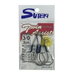 Yamai Suteki Hikari Slow Pitch Twin Assist Hooks 2pk 10 Yamai Suteki Hikari Slow Pitch Twin Assist Hooks 2pk -Angling Promotion Store yamai suteki hikari twin slow pitch assist hooks charkbait 3 0 2cm