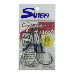 Yamai Suteki Hikari Slow Pitch Twin Assist Hooks 2pk 13 Yamai Suteki Hikari Slow Pitch Twin Assist Hooks 2pk -Angling Promotion Store yamai suteki hikari twin slow pitch assist hooks charkbait 4 0 3cm